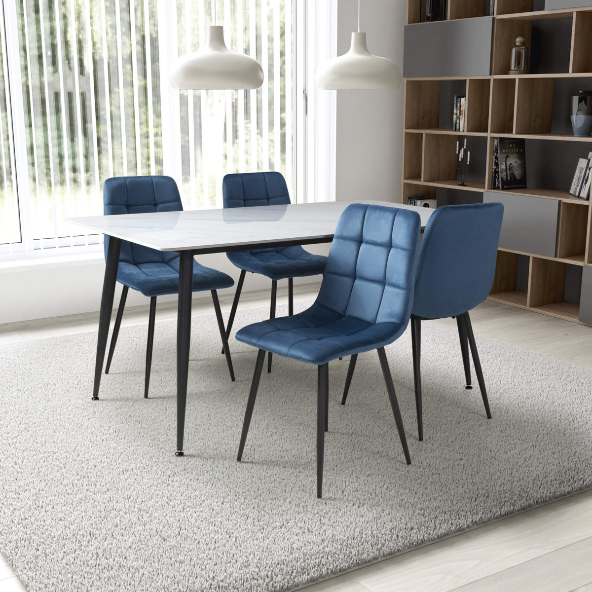Ceramic Dining Table for 4 People 160cm Wide Rectangular - Monaco