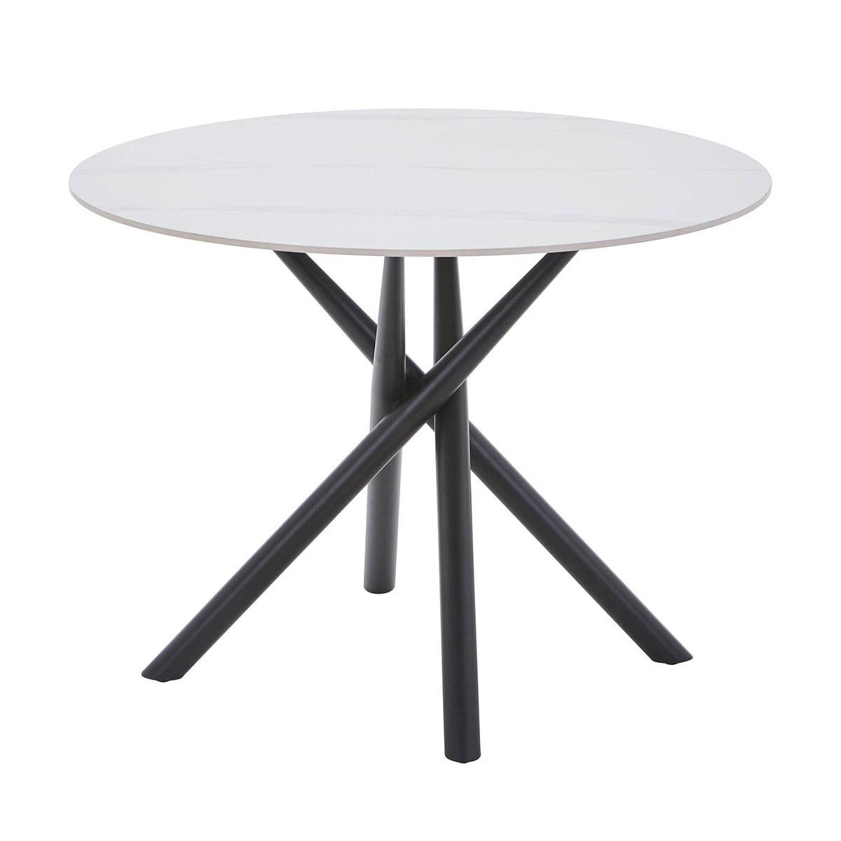 Ceramic Dining Table for 4 People Round - Avesta