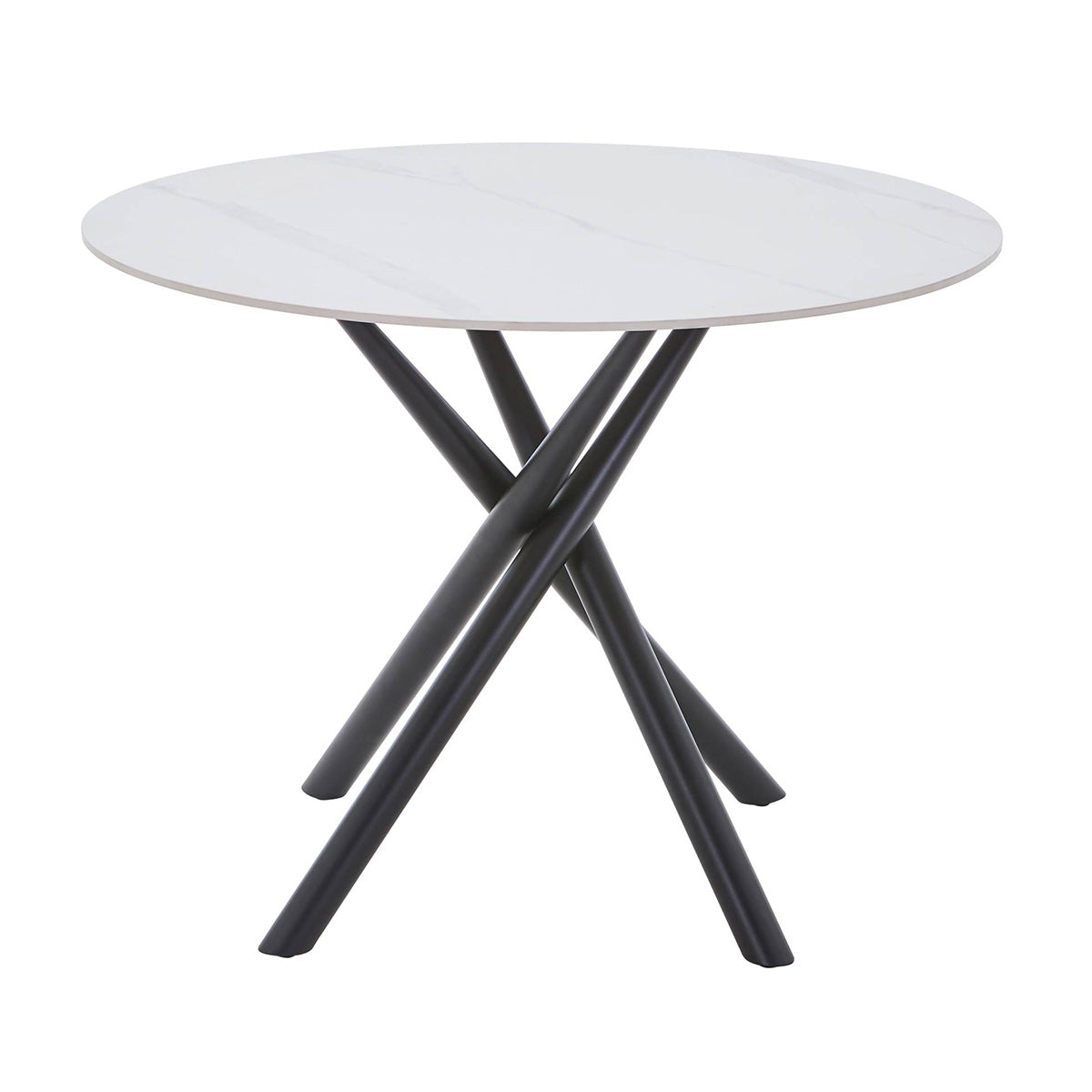 Ceramic Dining Table for 4 People Round - Avesta