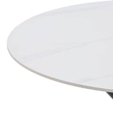 Ceramic Dining Table for 4 People Round - Avesta