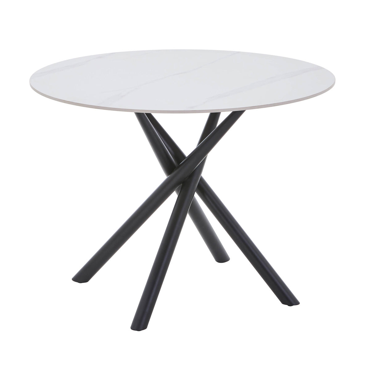 Ceramic Dining Table for 4 People Round - Avesta