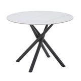 Ceramic Dining Table for 4 People Round - Avesta