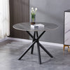 Ceramic Dining Table for 4 People Round - Avesta