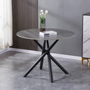 Ceramic Dining Table for 4 People Round - Avesta