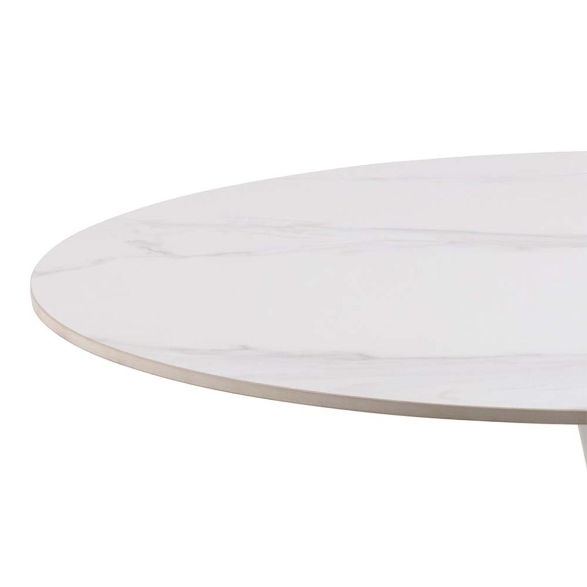 Ceramic Dining Table for 4 People Round - Malta