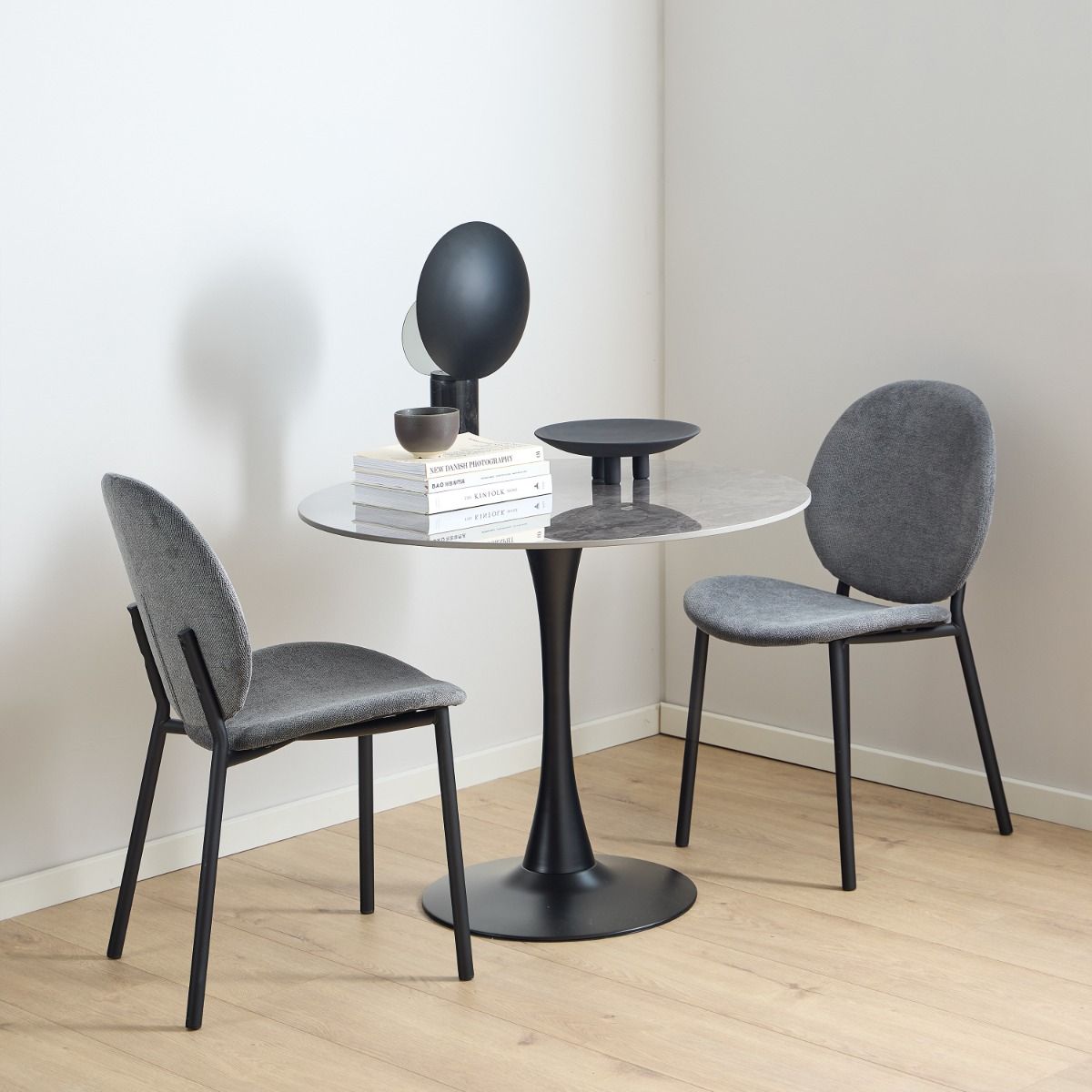 Ceramic Dining Table for 4 People Round - Malta