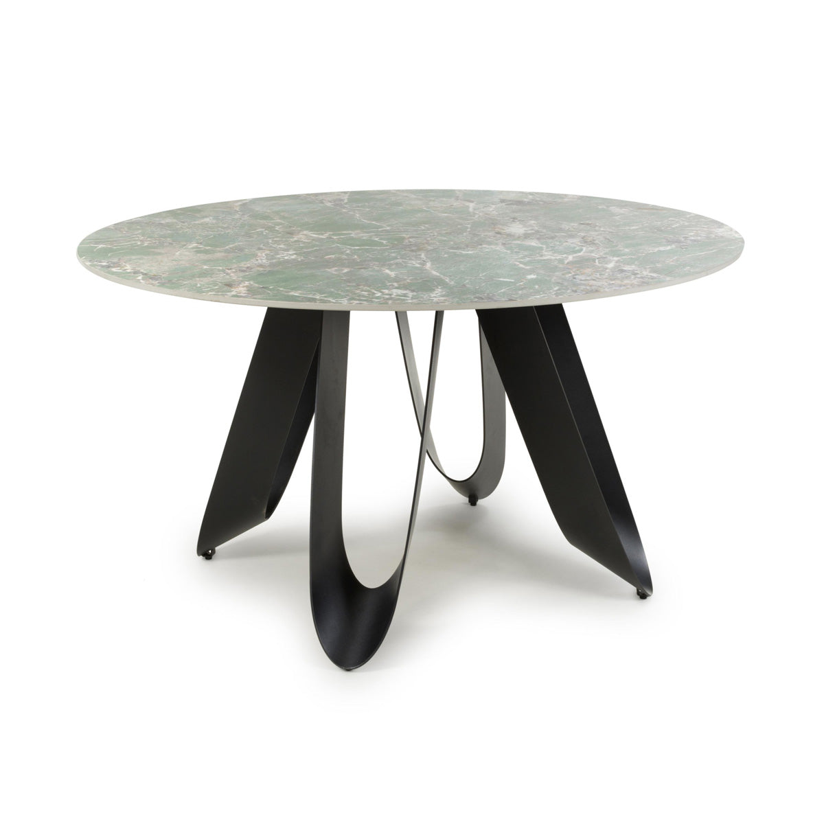 Ceramic Dining Table for 4 People Round - Osaka