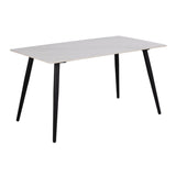 Ceramic Dining Table for 4 to 6 People Rectangular - Wicklow
