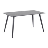 Ceramic Dining Table for 4 to 6 People Rectangular - Wicklow