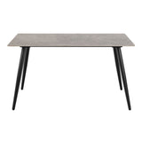 Ceramic Dining Table for 4 to 6 People Rectangular - Wicklow