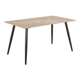 Ceramic Dining Table for 4 to 6 People Rectangular - Wicklow