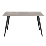 Ceramic Dining Table in Grey With 4 Brooke Dining Chairs - Wicklow