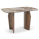 Ceramic Dining Table in Curved Shape for 4 People - Sienna
