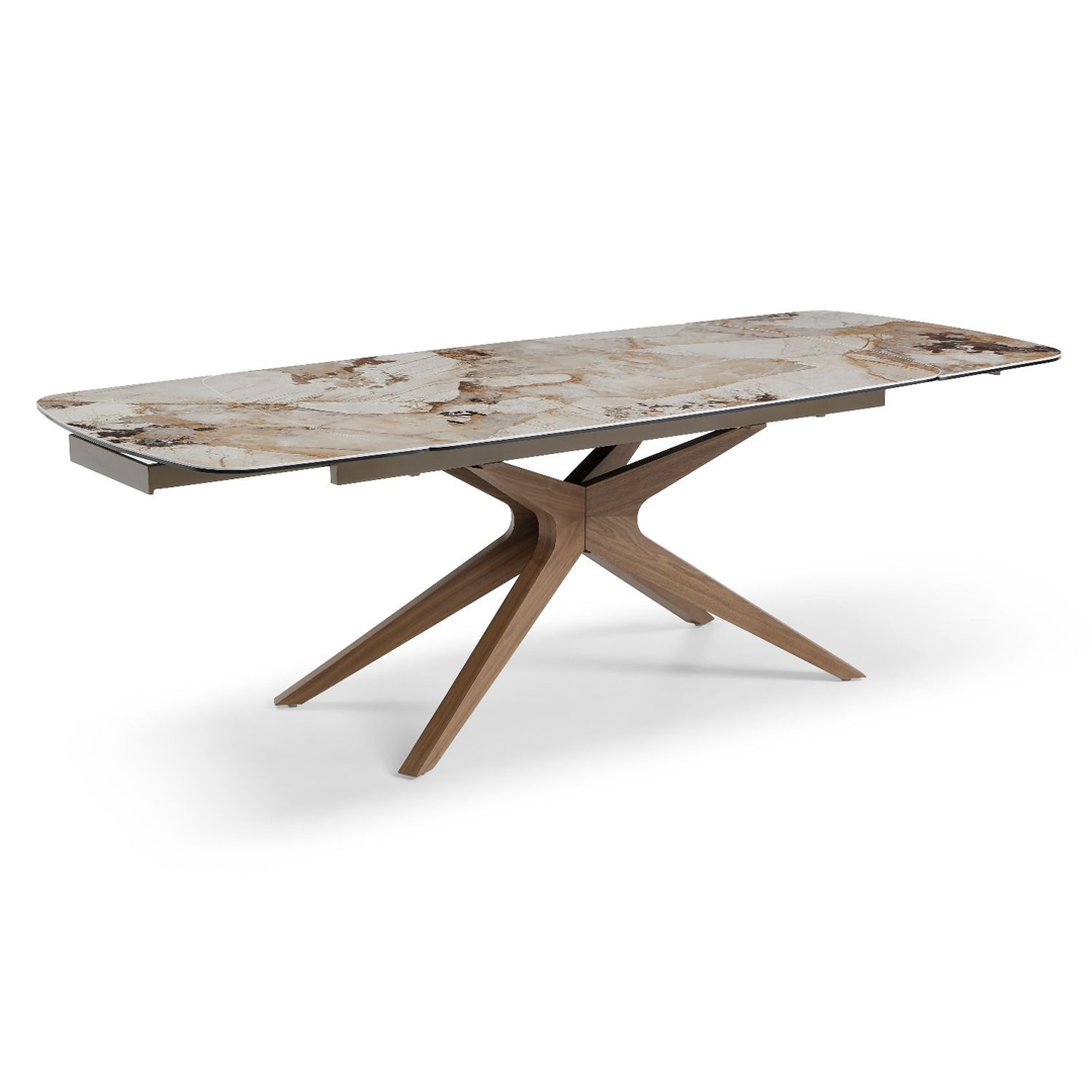 Ceramic Dining Table in Curved Shape for 8 to 10 People - Serene