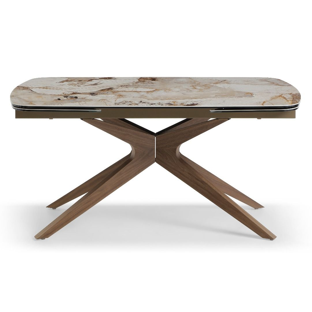 Ceramic Dining Table in Curved Shape for 8 to 10 People - Serene