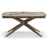 Ceramic Dining Table in Curved Shape for 8 to 10 People - Serene