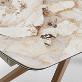 Ceramic Dining Table in Curved Shape for 8 to 10 People - Serene