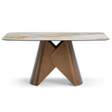 Ceramic Dining Table Large in Curved Shape for 6 People - Levente