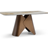 Ceramic Dining Table Large in Curved Shape for 6 People - Levente
