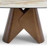 Ceramic Dining Table Large in Curved Shape for 6 People - Levente
