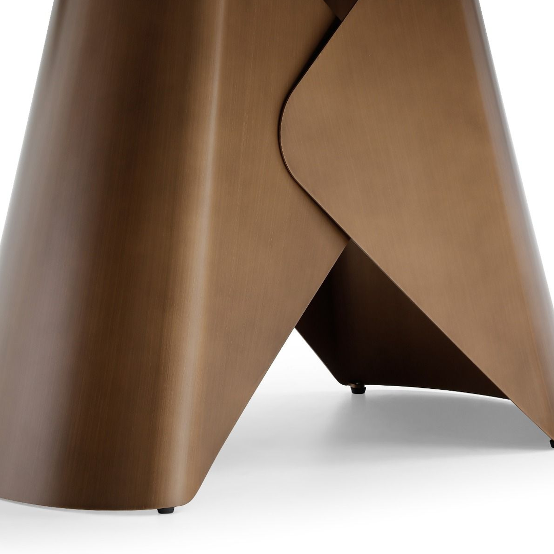 Ceramic Dining Table Large in Curved Shape for 6 People - Levente