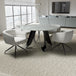 Ceramic Dining Table Round With 4 Artemis White Chairs - Osaka