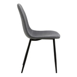 Ceramic Dining Table Round With 4 Celia Light Grey Chairs - Malta