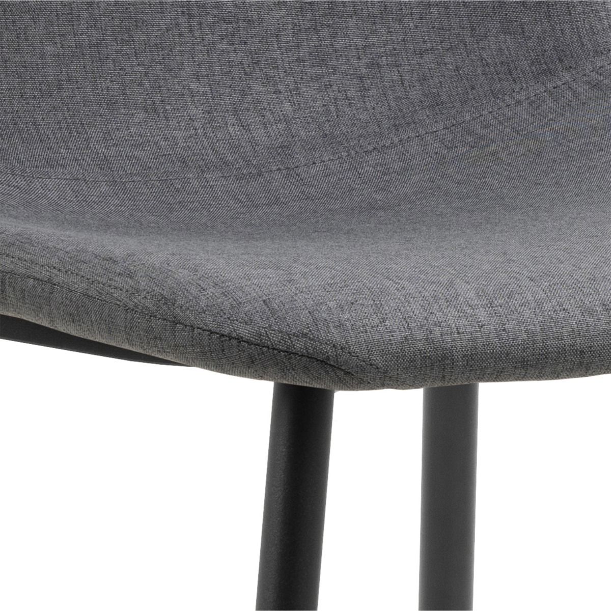 Ceramic Dining Table Round With 4 Celia Light Grey Chairs - Malta