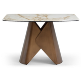 Ceramic Dining Table Small in Curved Shape for 6 People - Levente