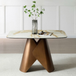 Ceramic Dining Table 120cm Wide Small in Curved Shape for 6 People - Levente