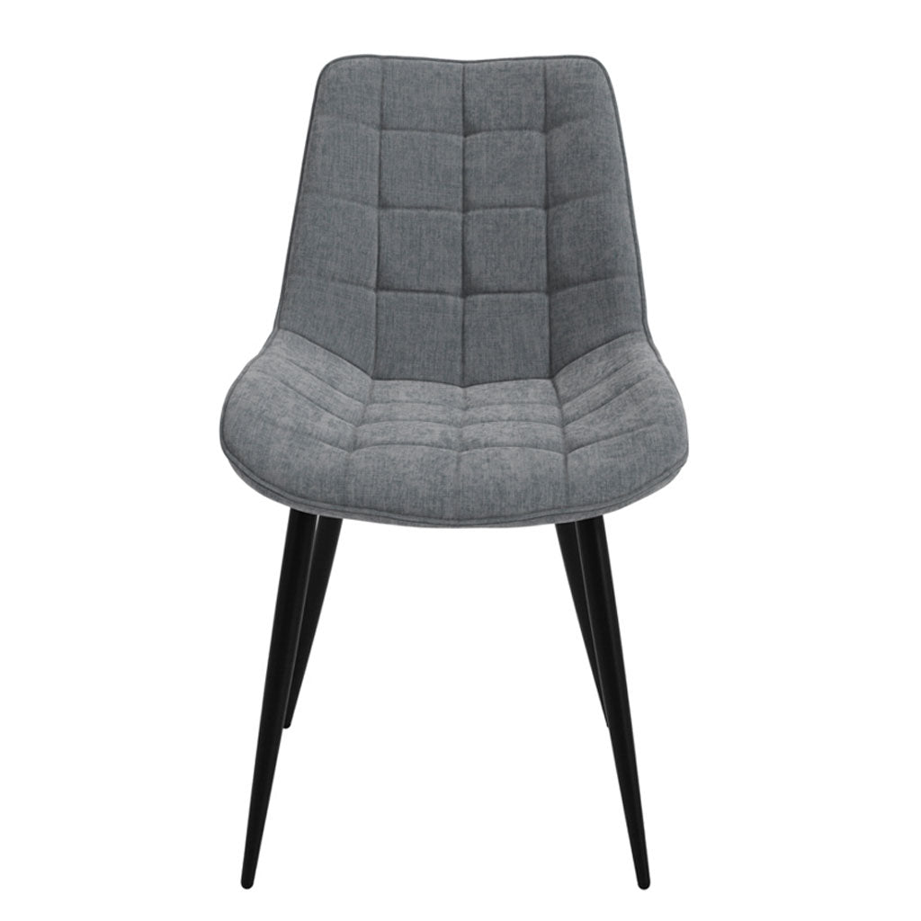 Ceramic Dining Table With 4 Fabric Dining Chairs - Luna