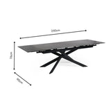 Ceramic Extending Dining Table for 4 to 6 People - Osaka