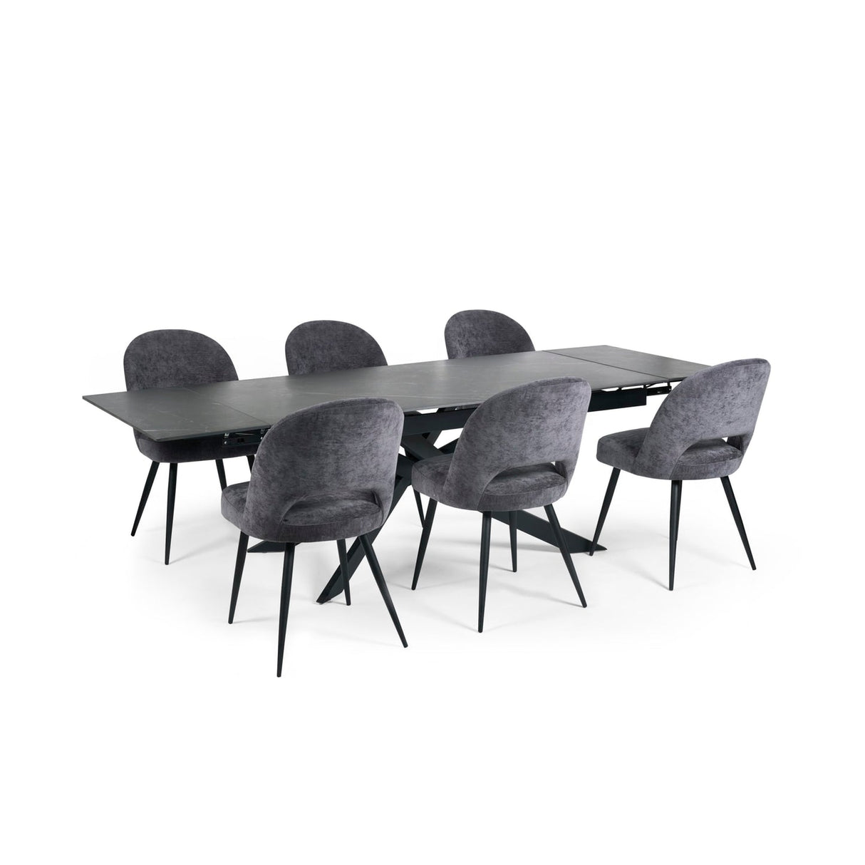 Ceramic Extending Dining Table for 4 to 6 People - Osaka