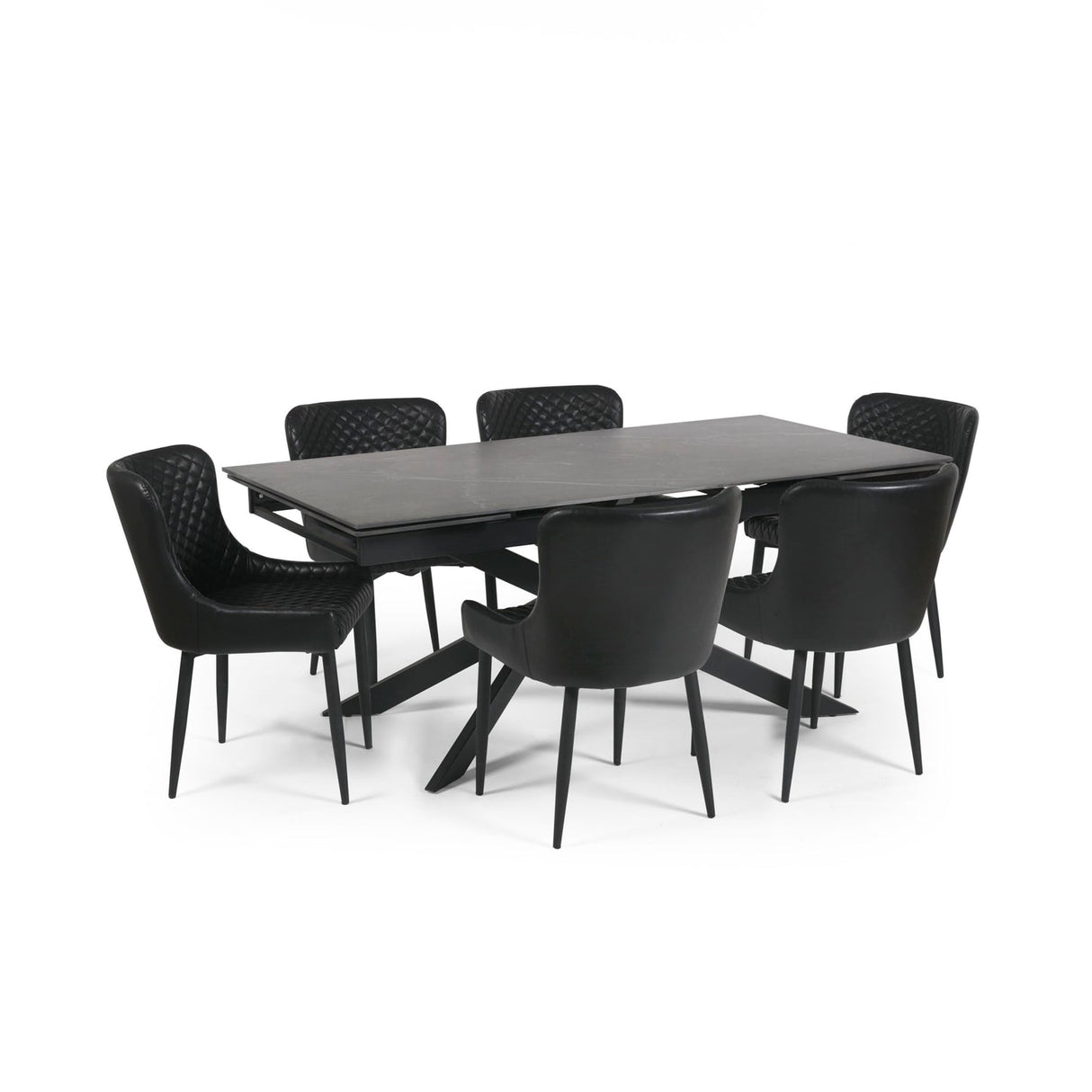 Ceramic Extending Dining Table for 4 to 6 People - Osaka