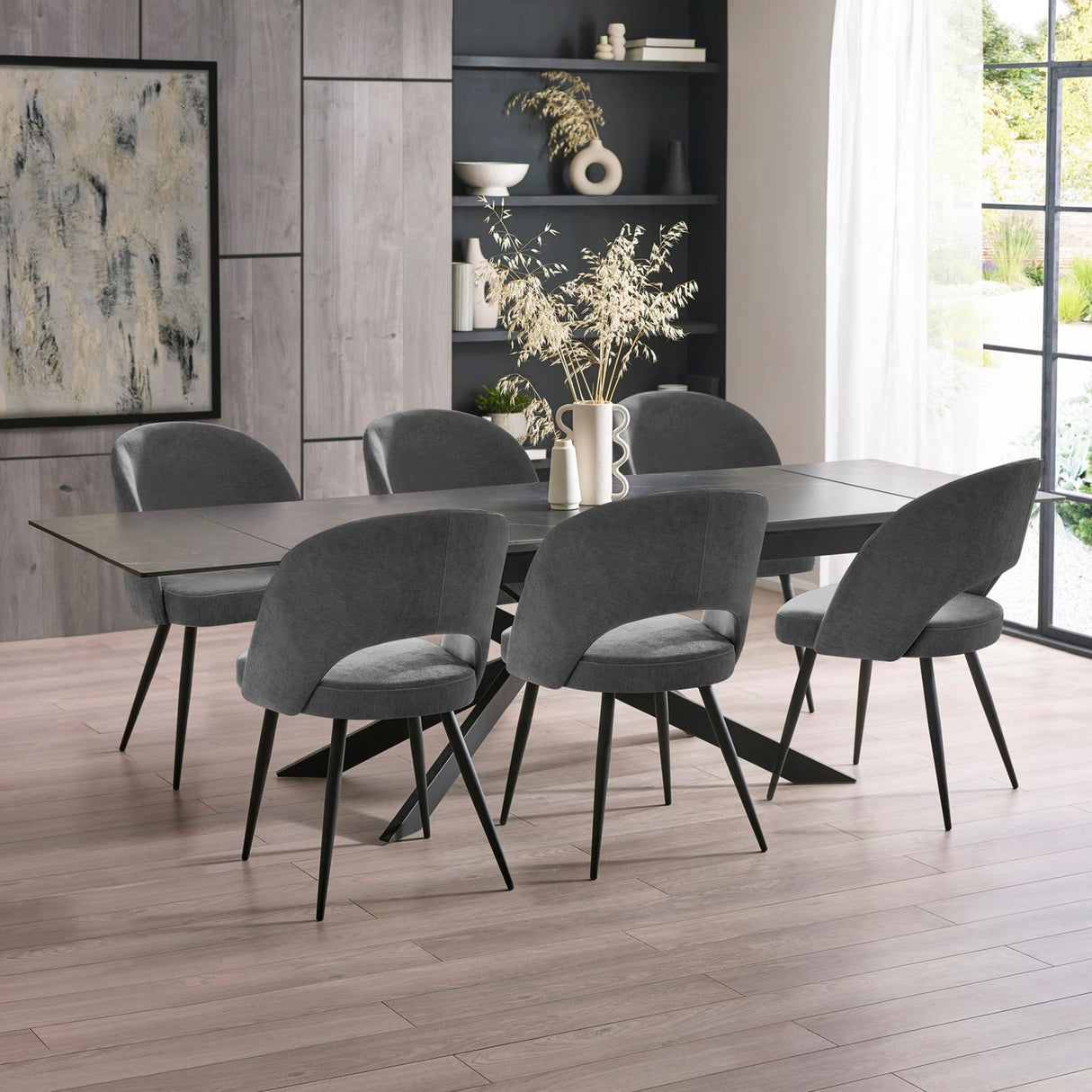 Ceramic Extending Dining Table for 4 to 6 People - Osaka