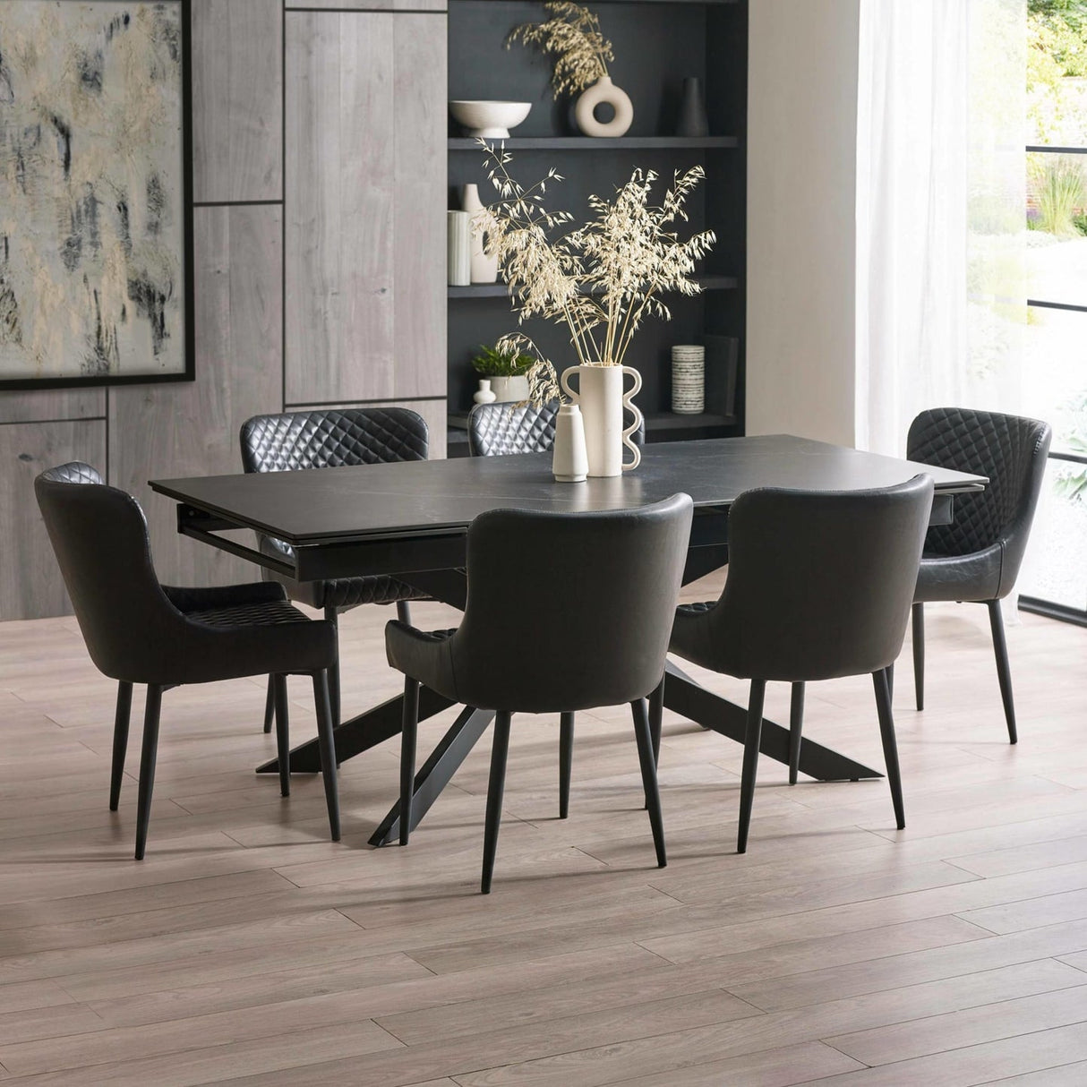 Ceramic Extending Dining Table for 4 to 6 People - Osaka