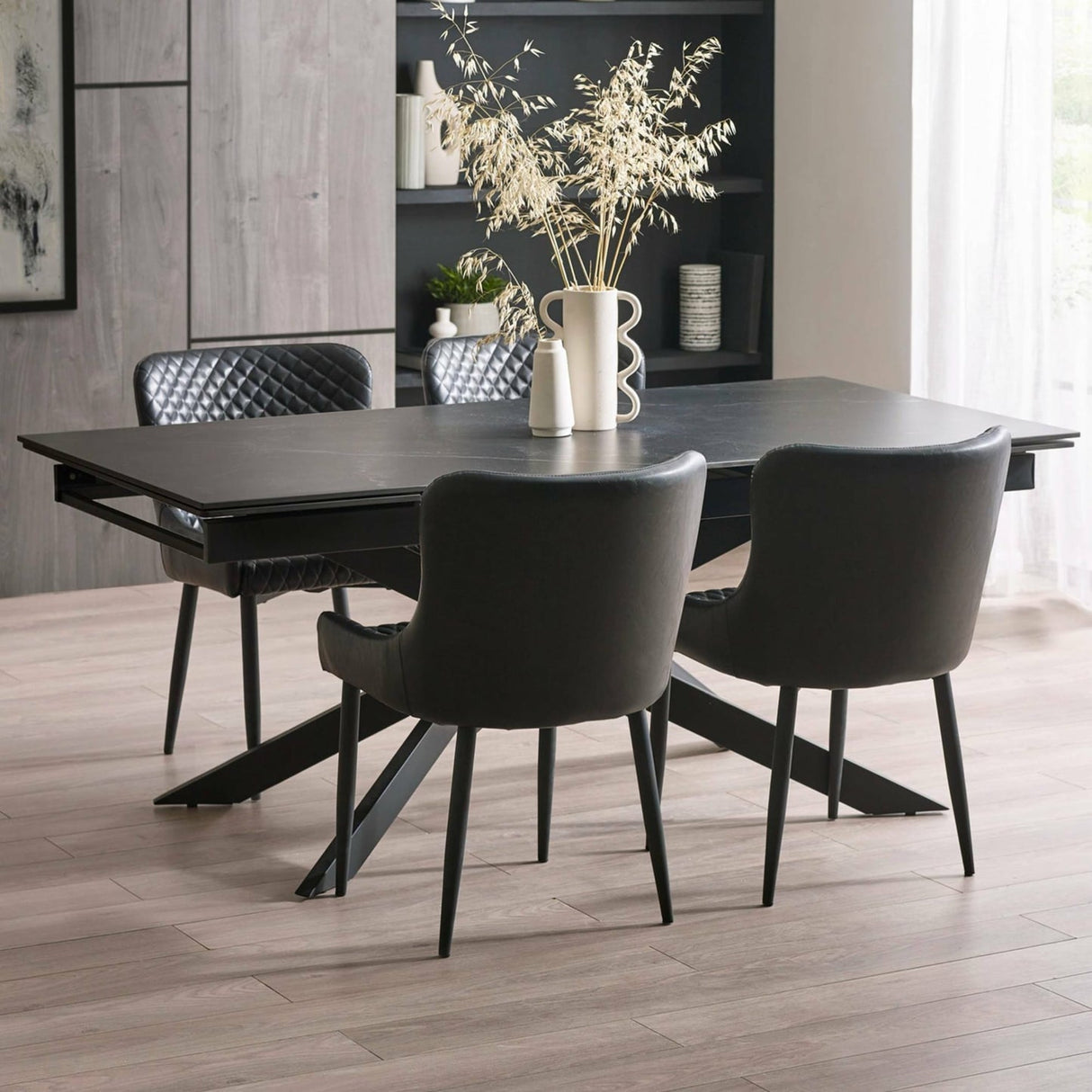 Ceramic Extending Dining Table for 4 to 6 People - Osaka