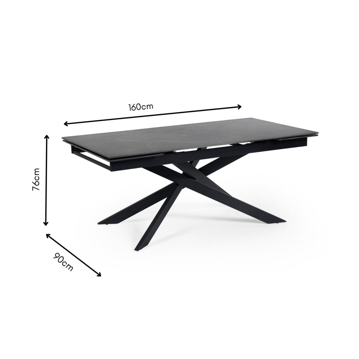 Ceramic Extending Dining Table for 4 to 6 People - Osaka