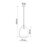 Ceramic Pendant Light With Bukano Lamp - Cafe Au Lait