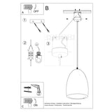 Ceramic Pendant Light With Bukano Lamp - Cafe Au Lait