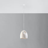 Ceramic Pendant Light With Bukano Lamp - Cafe Au Lait