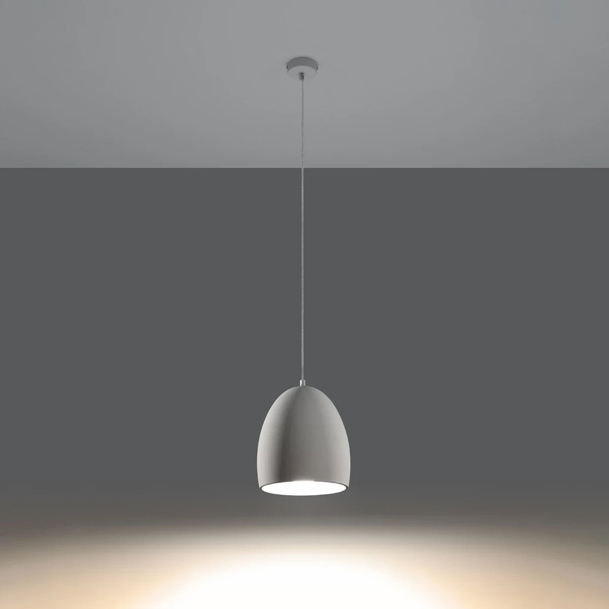 Ceramic Pendant Light With Flawiusz Lamp - Cafe Au Lait