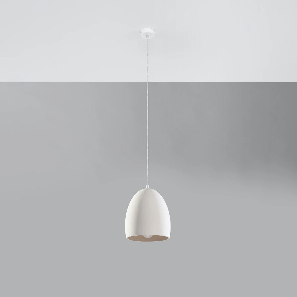 Ceramic Pendant Light With Flawiusz Lamp - Cafe Au Lait