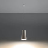 Ceramic Pendant Light With Gulcan Lamp - Cafe Au Lait