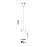 Ceramic Pendant Light With Gulcan Lamp - Cafe Au Lait