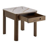 Ceramic Side Table Square With 1 Drawer - Southampton