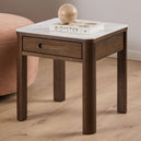Ceramic Side Table Square With 1 Drawer - Southampton
