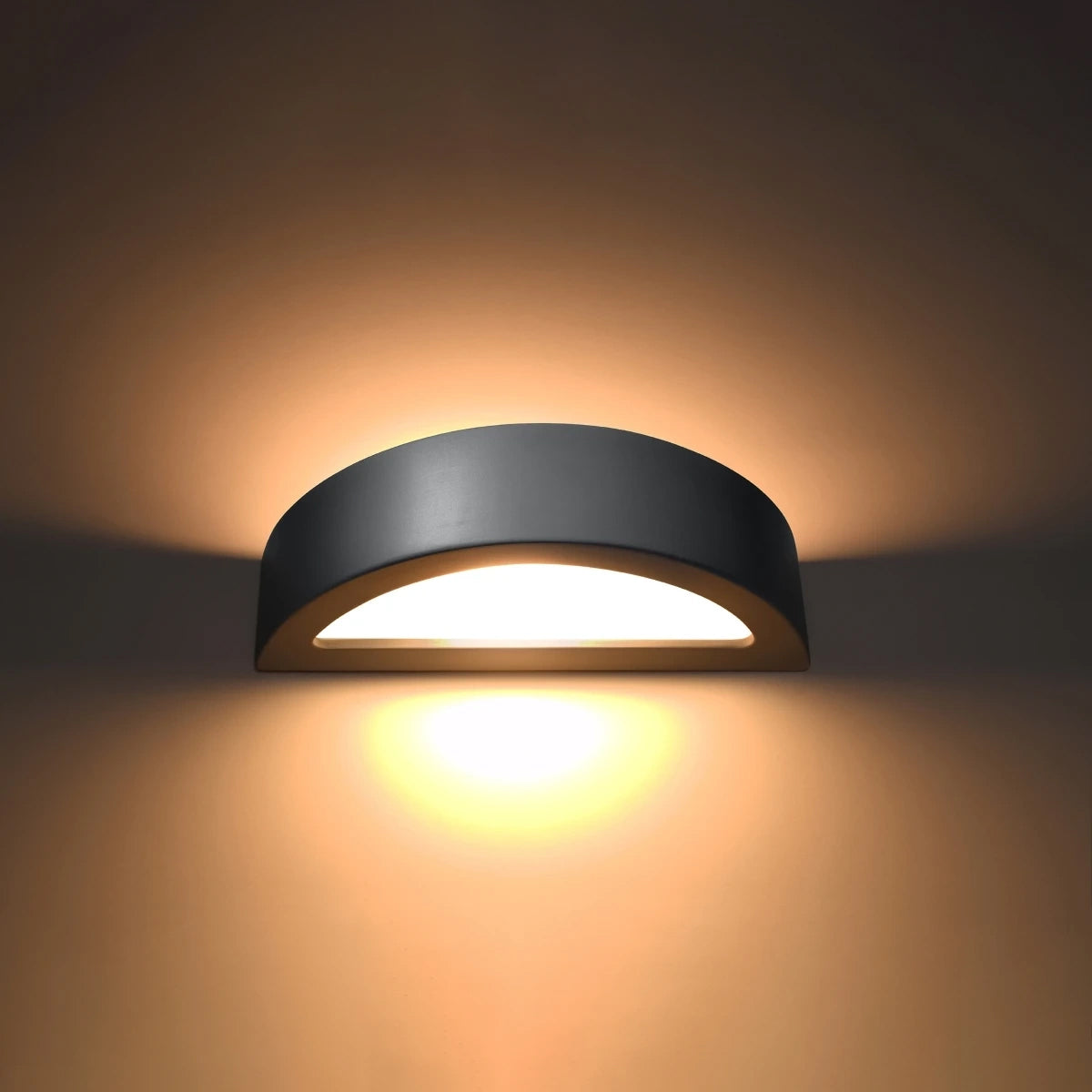 Ceramic Wall Light With Atena Lamp - Cafe Au Lait