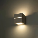 Ceramic Wall Light With Leo Line Glass Lamp - Cafe Au Lait