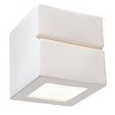 Ceramic Wall Light With Leo Line Glass Lamp - Cafe Au Lait